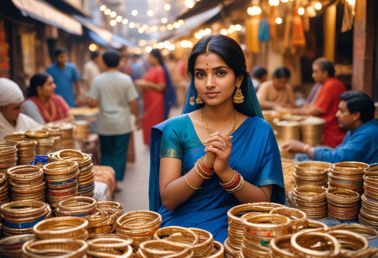 indian female with bangles hariyali teej dhaarmi