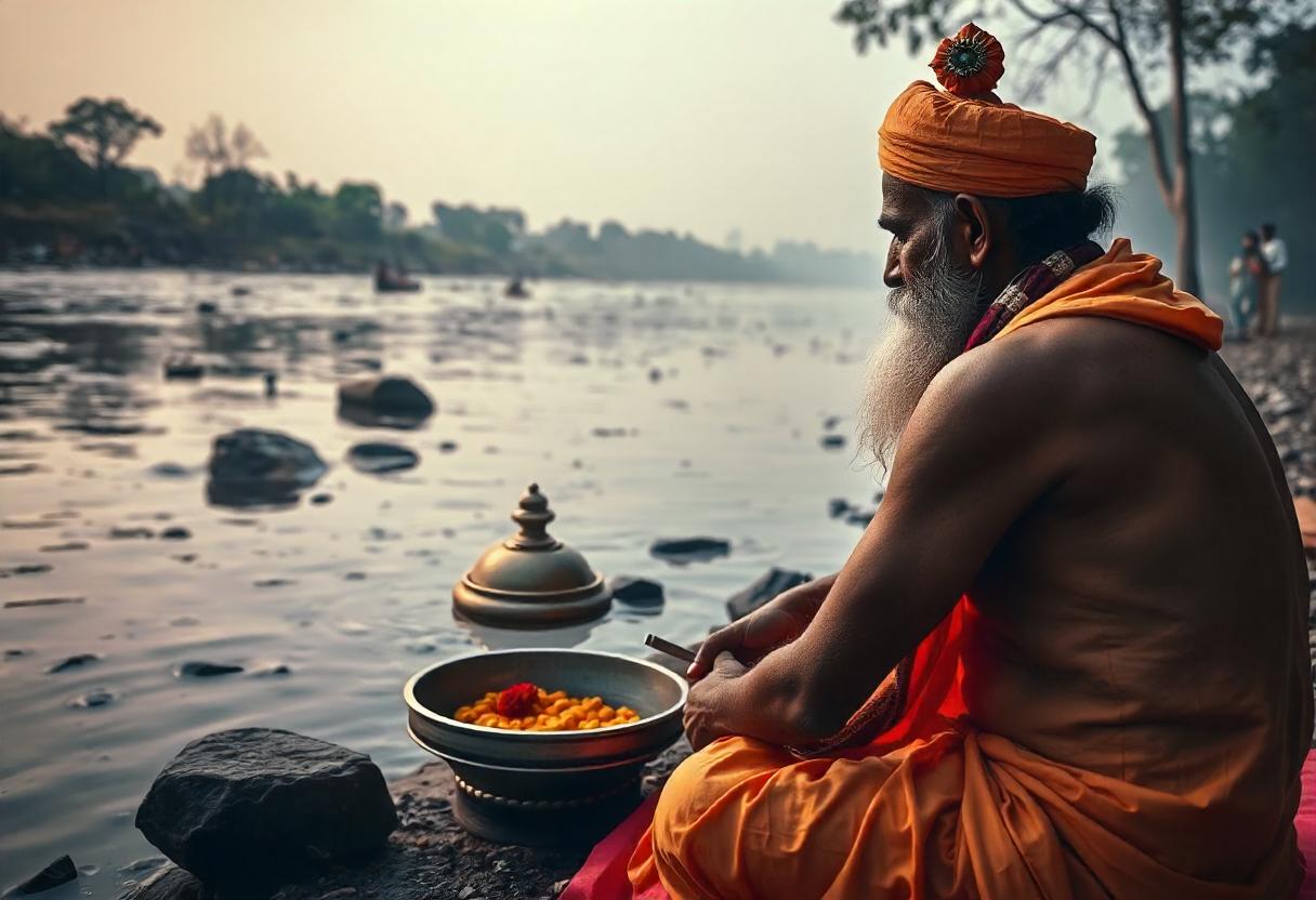 brahman near a river